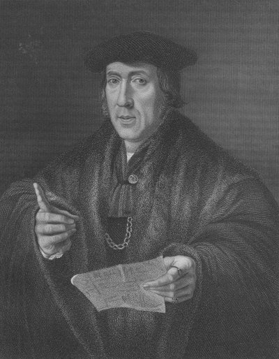 Portrait of Sir John More (c.1451-1530), engraved by W.T.Mote by Jan Cornelisz Vermeyen